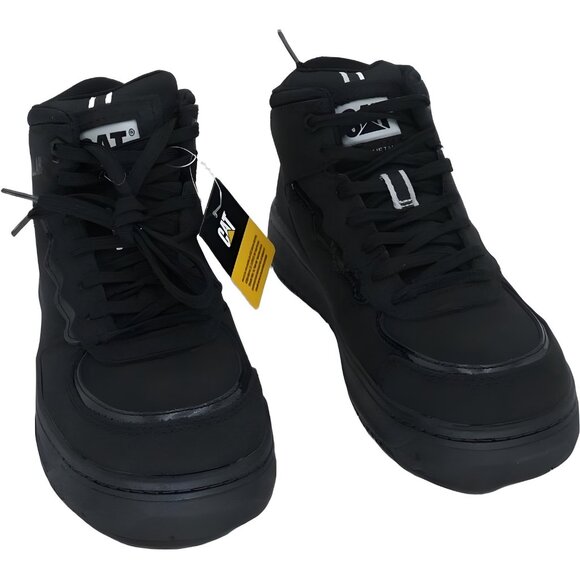 Caterpillar Streamline Court Mid CT Comp Toe Black Work Sneakers Women 5.5M US - Picture 1 of 6